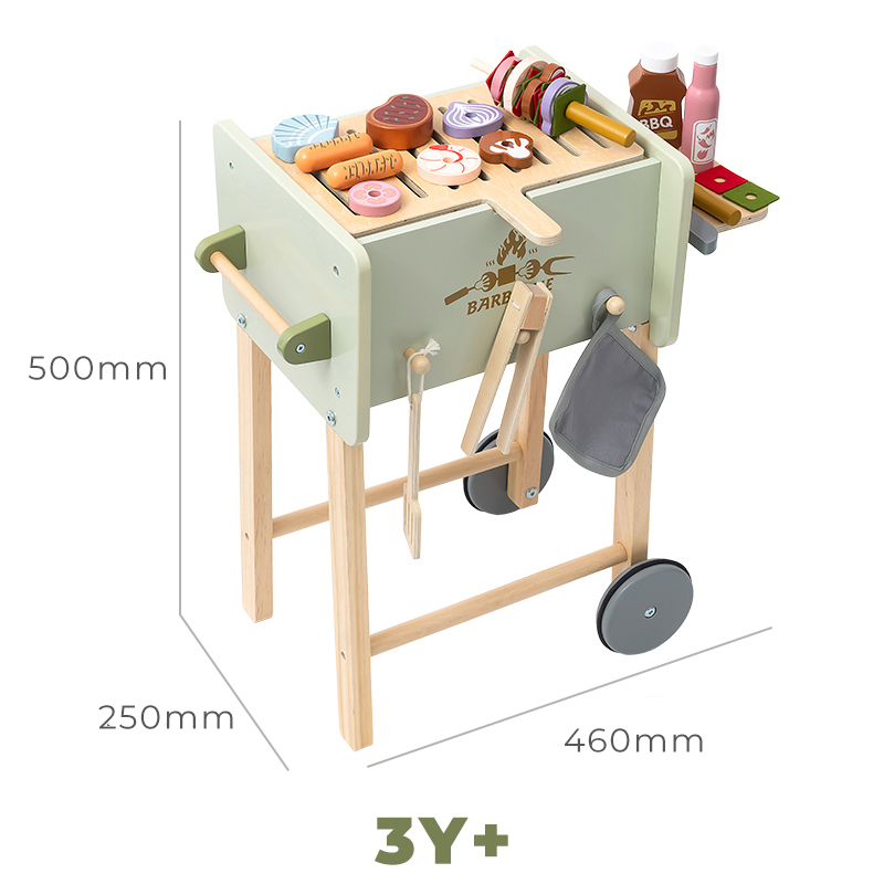 wooden barbecue toy set for children